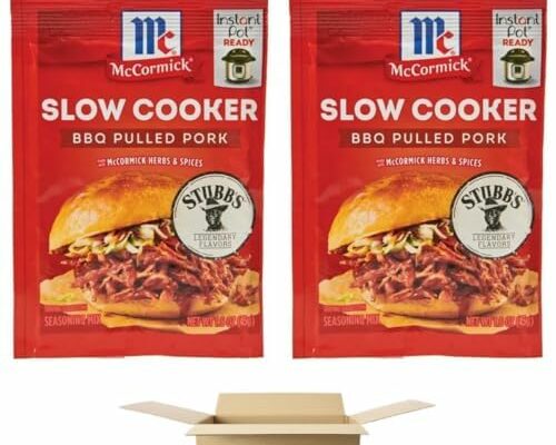 Crock Pot BBQ Pulled Pork Seasoning Mix 1.5 oz. Packet - Pack of 2 (3 oz in total)