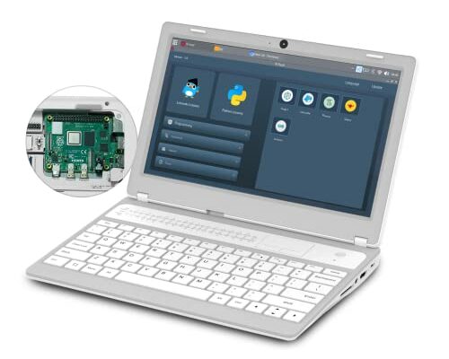 CrowPi-L for Raspberry Pi Kit, Programming Learning Laptop, Single Board Computer, Python and Graphical Coding Learning, Electronics STEM for Starter (RPI not Included)