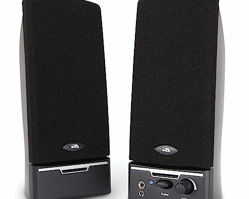 Cyber Acoustics CA-2014 Computer Speakers, Full Stereo Sound, Convenient Controls, Easy Setup