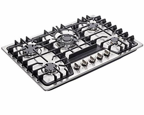 Deli-kit 30 inch Gas Cooktops Dual Fuel Sealed 5 Burners Gas Cooktop Built-In Stainless Steel Gas Hob DK257-A03 Gas Cooktop