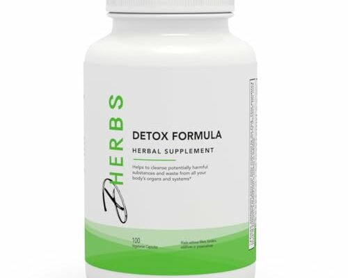 Detox Formula Supplement, Herbal Body Cleanse with Dandelion Root (100 Capsules)