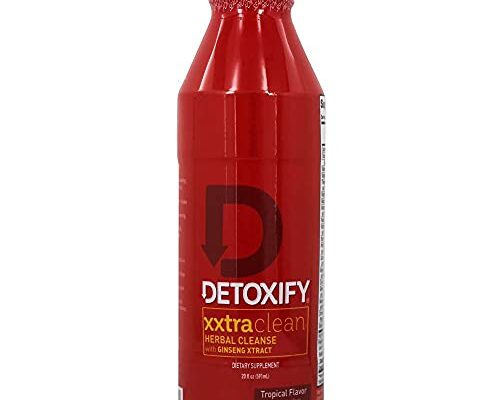 Detoxify – Xxtra Clean Herbal – Tropical Fruit Flavor - 20 oz – Professionally Formulated Extra Strength Herbal Detox Drink – Enhanced with Ginseng Extract & Milk Thistle Extract - Plus Sticker