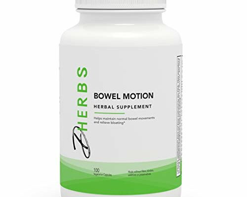 Dherbs Bowel Motion Supplement, Digestive Gut/Colon Cleanse with Fennel (100 Capsules)