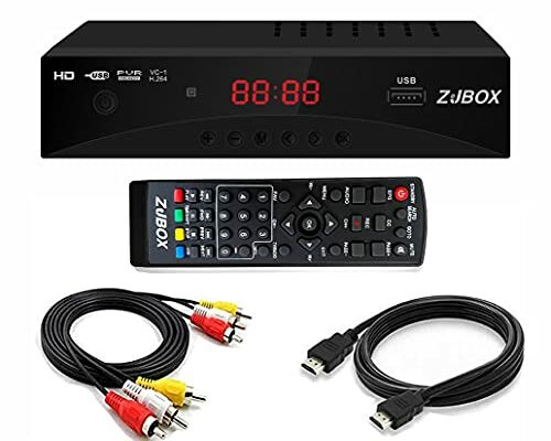 Digital TV Converter Box, ATSC Cabal Box - ZJBOX for Analog HDTV Live1080P with TV Recording&Playback,HDMI Output, Timer Setting TV Tuner Function Set Top Box Digital Channel Free