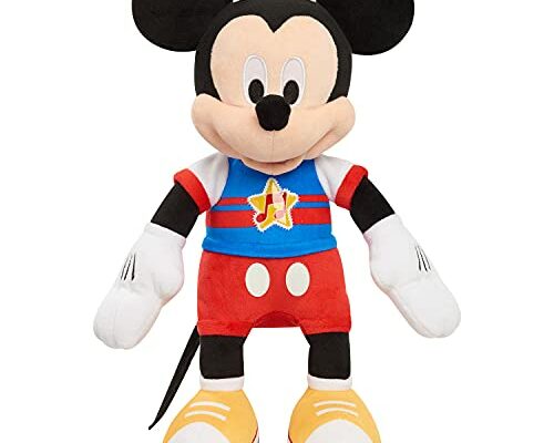 Disney Junior Mickey Mouse Funhouse Singing Fun Mickey Mouse 13 Inch Lights and Sounds Feature Plushie, Sings The Wiggle Giggle Song, Kids Toys for Ages 3 Up by Just Play