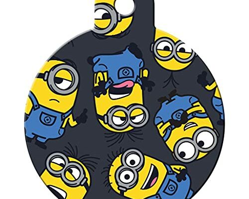 Disney Minions Large Circle Licensed Personalized Custom Engraved Pet ID Tags!