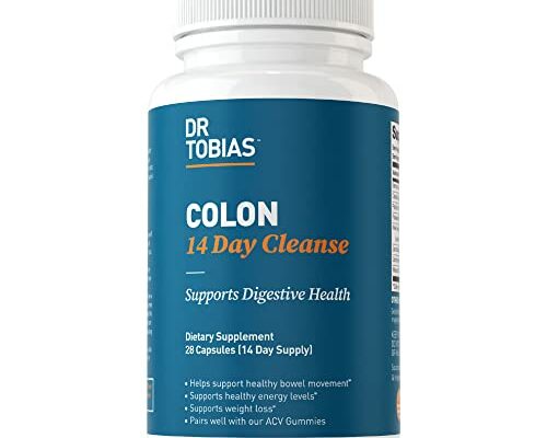 Dr. Tobias Colon 14 Day Cleanse, Advanced Gut Cleanse Detox for Women & Men with Cascara Sagrada, Psyllium Husk & Senna Leaf, Non-GMO Colon Cleanse, 28 Capsules 1-2 Daily