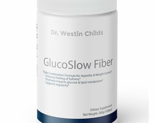 Dr. Westin Childs | GlucoSlow Fiber - 100% Natural Glucomannan Fiber with GoFAT Olive Oil & L-Glutamine | Supports Regularity, Gut Health, 30 Servings