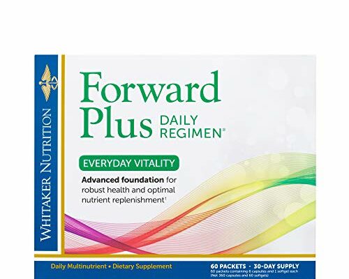 Dr. Whitaker's Forward Plus Daily Regimen - Comprehensive Multivitamin Supplement Supports Optimal Energy, Strength, Vitality, and Stamina - 60 Packets (30-Day Supply)