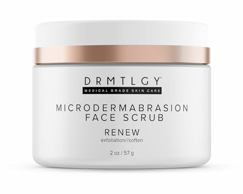 DRMTLGY Microdermabrasion Facial Scrub and Face Mask. Non-Abrasive Face Exfoliator Improves Acne Scars, Blackheads, Pore Size, and Skin Texture. 2 oz