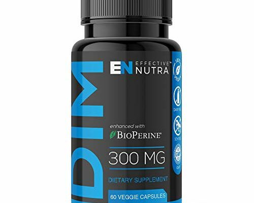 Effective Nutra Dim Supplement 300mg Capsule - Extra Strength Diindolylmethane DIM + BioPerine - Estrogen Blocker for Men & Women - Estrogen Balance, Metabolism, Hormone, Menopause, Acne, PCOS