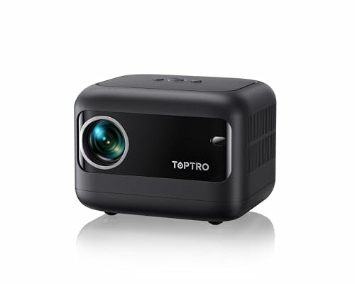 [Electric-Focus] Mini Projector, TOPTRO TR25 Outdoor Projector with WiFi and Bluetooth 5.2, 15000 Lumens 1080P Full HD, ±40° Electric Keystone Correction, Portable Projector for iOS/Android/PS5