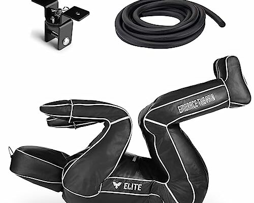 Elite Sports Adult BJJ Grappling Dummy - 170cm Unfilled Hanging Jiu Jitsu Dummy for MMA & Sparring - Holder Included