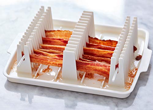 Emson Bacon Wave, Microwave Bacon Cooker Bacon Tray, Reduces Fat up to 35% for Healthy Bacon, Make Crispy Bacon in Minutes, Original As Seen On TV