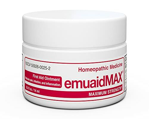 emuaid EMUAIDMAX Ointment 0.5oz - Eczema Cream. Maximum Strength Treatment. Use Max Strength for Athletes Foot, Psoriasis, Jock Itch, Anti Itch, Rash and Skin Yeast Infection.