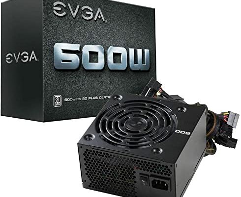 EVGA 600W 80 Plus Certified 100-W1-0600-K1 Power Supply, 600W