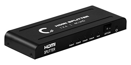 Expert Connect | 1x4 HDMI Splitter | Ultra HD 4K/2K | 1 input - 4 outputs | Full HD/3D | 1080P | HDMI 1.4 | HDTV | PS4 / PS3 | XboxOne / 360 | DVD | Blu-ray | DTS Digital