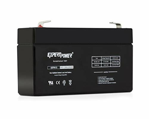 ExpertPower EXP612 6V 1.2 Amp Rechargeable Battery replaces LEOCH DJW6-1.2 T1 F1 6V1.3AH 6V1.4AH 6V1.2AH LP6-1.4 - F1 Terminals (Valve Regulated Lead Acid Battery)