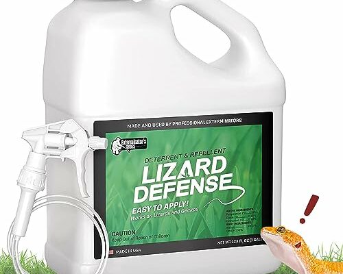 Exterminators Choice - Lizard Defense Repellent Spray - Non-Toxic Deterrent for Pest Control - Repels Lizards and Geckos - Easy to Use - Safe for Kids and Pets (1 Gallon)