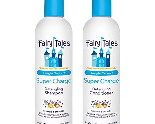 Fairy Tales Tangle Tamer Detangling Shampoo and Conditioner for Kids - Ultra Moisturizing and Anti Frizz Protection - Paraben Free, Sulfate Free - 12 Oz each Bottle - 2 pack