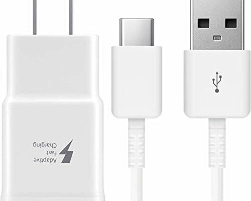 Fast Charger Compatible LG Stylo 4 G5 G6 G7 G8 V20 V30 V35 V30S V40 ThinQ Plus,Samsung Galaxy S8 Plus S9 S9+ S10 Active Note 8 Note 9,Moto Z Z2 Plus and More, USB Type C Cable with Charger Adapter