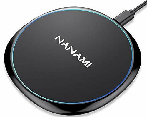 Fast Wireless Charger, NANAMI 7.5W Charging Pad Compatible iPhone 15/14/13/12/SE 2/11/11 Pro/XS Max/XR/X/8, 10W Qi Charger for Samsung Galaxy S24/S23/S22/S21/S20/S10/S9/S8/Note 10+/9/8 & 5W AirPods 2