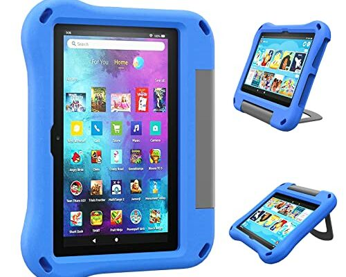 Fire HD 8 Tablet Case for Kids, Kindle Fire 8 Case(Fit for 2022 12th & 2020 10th Generation)-Auorld Light-Weight Case for Fire HD 8&8 Plus Tablet-Blue