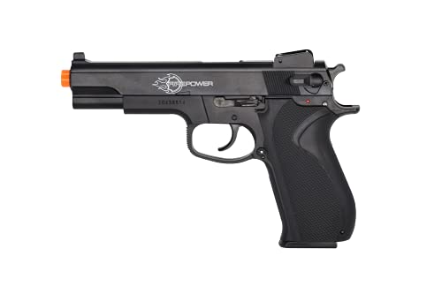 FIREPOWER Soft AIR USA 45 Spring Airsoft Pistol with Metal Slide, Black, 328 FPS