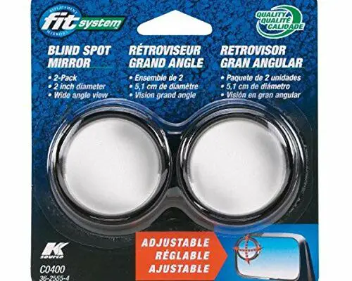 Fit System C0400 Driver Passenger Side Stick-On Adjustable Blind Spot Mirrors – Pack of 2 (Packaging may vary)