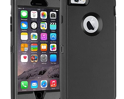 for iPhone 6 Plus/6S Plus Case Built in Screen Protector Heavy Duty 3 Layer Full Body Shockproof Dust-Proof Drop-Proof Durable Phone Cover for iPhone 6 Plus/6S Plus 5.5" Black