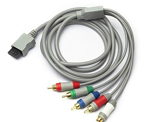 Fosmon Component HD AV Cable to HDTV-EDTV (High Definition 480p) Compatible with Nintendo Wii and Wii U