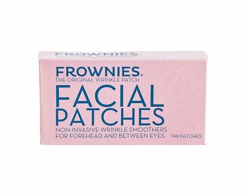 FROWNIES Forehead and Between the Eyes Wrinkle Patches - Hypoallergenic Facial Patches to Smooth & Soften Forehead Wrinkles & Eleven Lines - For Overnight Use, 144 Patches