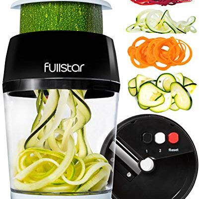 Fullstar Mandoline Slicer Spiralizer Vegetable Slicer - Vegetable Chopper Onion Chopper Food Chopper Vegetable Spiralizer Mandoline Slicer Cutter Chopper and Grater Slicer Zucchini Spaghetti Maker