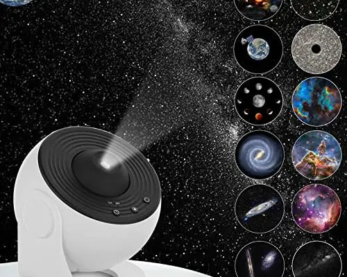 Galaxy Projector, 12 in 1 Planetarium Star Projector Realistic Starry Sky Night Light with Solar System Constellation Moon for Kids Adults Bedroom Ceiling Home Theater Living Room Decor