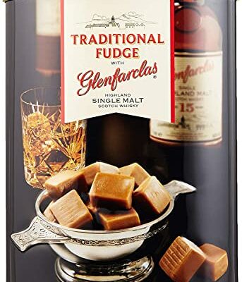 Gardiners of Scotland Traditional Fudge with Glenfarclas Single Highland Malt Scotch Whisky, 8.8-Ounce