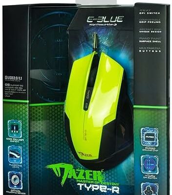 Generic E-Blue Mouse Mazer Type-R Green, Black