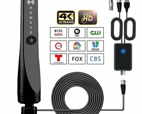 Generic Rewave™ Antena, Rewave TV Antenna Signal Booster, Coverage Up to 500 Miles, Amplified Hd Digital TV Antenna, Supports 4K Indoor Full HD Smart TV (Standard Version)