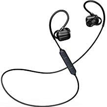 GGMM Bluetooth Headphones, In Ear Wireless Earbuds for Sport Gym Running Exercising with Microphone Black (W710-B)