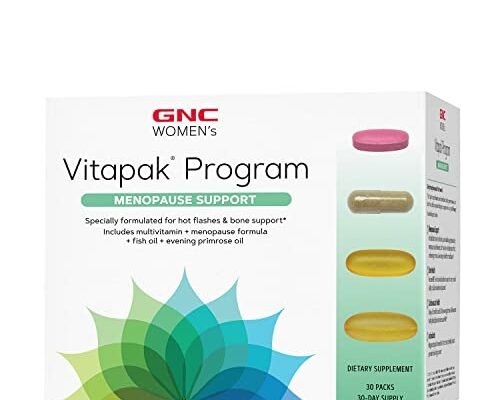 GNC GNC Women's Menopause Support Vitapak | Targeted for Hot Flashes & Bone Health | Hormone Balance Supplements for Women | 30 Count