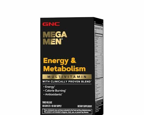 GNC Mega Men Energy & Metabolism Multivitamin | Antioxidants and Increased Calorie Burning | 180 Count