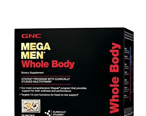 GNC Mega Men Whole Body Vitapak | Supports Wellness and Performance | 30 Count