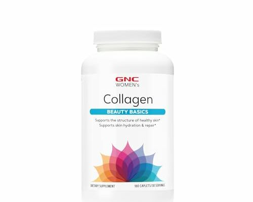 GNC Women's Collagen Supplement |Supports Healthy Skin and Improves Elasticity | Targeted Cell Growth and Repair Formula with Hyaluronic Acid | Natural Collagen Source | 180 Caplets