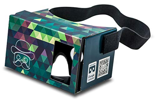 Google Cardboard POP! CARDBOARD + FREE head strap and cushion. for Android and iPhone. Fits every phone. Including lenses. 3D glasses VR glasses Virtual Reality Viewer VR goggles.