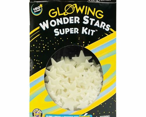 Great Explorations: Wonder Stars Super Kit, Glow In The Dark Ceiling Stars. 150 Pieces In 4 Sizes Reusable Sizes