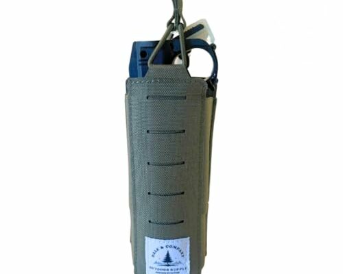 Grizzly Defender Bear Spray Holster, Tactical Bear Spray Sheath with Pouch, Mace Green