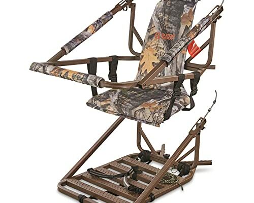 Guide Gear Deluxe XL Climber Tree Stand Chair for Hunting Cushion Seat, Hunting Gear Equipment Accessories, Camo