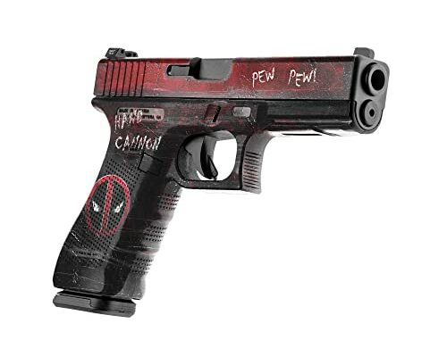 GunSkins Pistol Skin Compatible with Glock 17 - Premium Vinyl Gun Wrap with Precut Pieces - Easy to Install - 100% Waterproof Non-Reflective Matte Finish - Made in USA - GS Hand Cannon