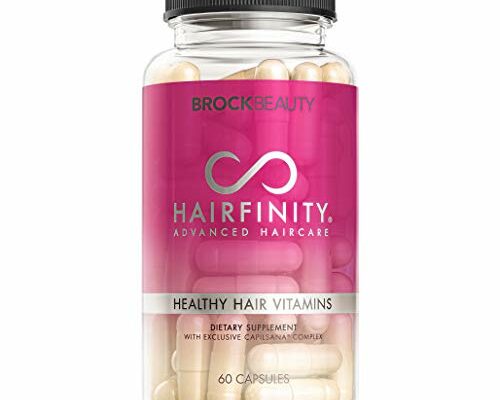 Hairfinity Hair Vitamins - Scientifically Formulated with Biotin, Amino Acids, Supplement That Helps Support Hair Growth - Vegan - 60 Veggie Capsules (1 Month Supply)