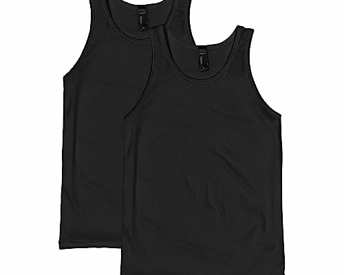 Hanes Men's X-Temp Tank Top 2 Pack, Black, X-Large