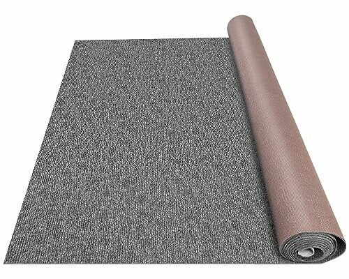 Happybuy Gray Marine Carpet 6 ft x 13.1 ft Boat Carpet Rugs Indoor Outdoor Rugs for Patio Deck Anti-Slide TPR Water-Proof Back Cut Outdoor Marine Carpeting Easy Clean Outdoor Carpet Roll